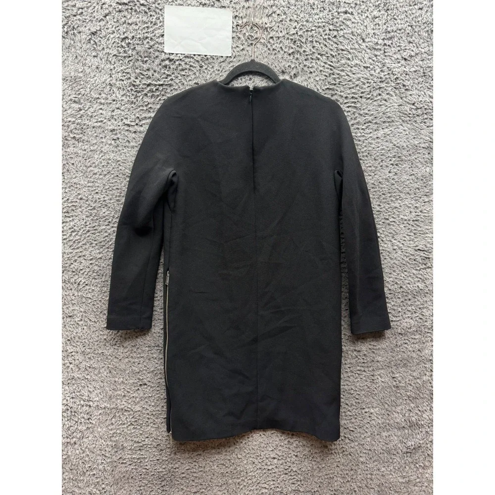 Cos Tailored Crewneck Long Sleeve Mini Dress Black Womens Size 4 US / 34 UK